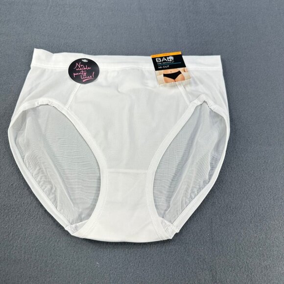 Bali Women's Size Large 7 Panty Hi Cut One Smooth U Stretch White New With Tags - Picture 1 of 10